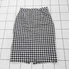 ◇ ⊂ MACPHEE マカフィー ギンガムチェック柄 膝下丈 タイト スカート サイズ36 ブラック系 レディース E  【1508260055802】