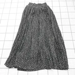◇ Θ fredy emue フレディ エミュ ダルメシアン柄 ロング丈 プリーツ スカート サイズ38 ブラック系 レディース E  【1508260055789】のサムネイル