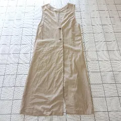 ◇ Θ Discoat ディスコート ロング丈 ジレ ベスト サイズM ベージュ系 レディース E  【1508260056175】