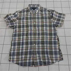 ◇ Θ BANANA REPUBLIC バナナリパブリック チェック柄 半袖 ボタンダウン シャツ サイズXL グレー系 メンズ E  【1508260056380】