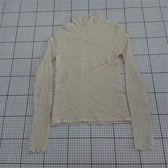 ◇ Θ snidel スナイデル ハイネック 長袖 カットソー サイズF アイボリー系 レディース E  【1508260056373】