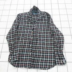 ◇ ⊇ BANANA REPUBLIC バナナリパブリック チェック ボタンダウンカラー 長袖 シャツ サイズL ネイビー系 マルチ メンズ E  【1508260057882】