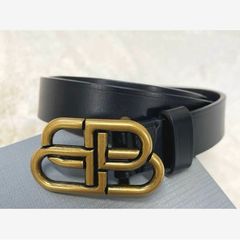 BALENCIAGA BBロゴ ベルト クロコ型押し ブラック - メルカリ