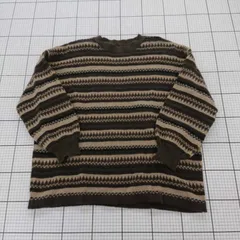 ◇ ⊇ ROMWE ゆったり 長袖 ニット セーター サイズＭ ブラウン系 レディース E  【1508260060721】