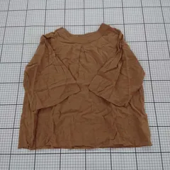 ◇ ⊂ HUMAN WOMAN ヒューマンウーマン コットン混 半袖 Tシャツ カットソー サイズＭ ライトブラウン系 レディース E  【1508260060677】