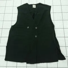 ◇ ⊂ SM2 サマンサ モスモス コットン混 ベスト ジレ サイズF ブラック系 レディース E  【1508260061117】