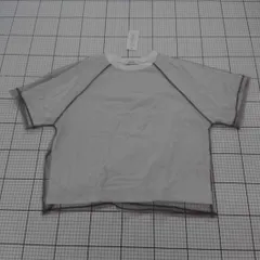 ◇ ⊂ 未使用 MONO-MART モノマート チュール 半袖 Tシャツ カットソー サイズF オフホワイト ライトグレー レディース E  【1508260061070】