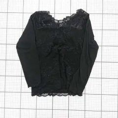 ◇ Θ Discoat ディスコート レース 長袖 トップス カットソー サイズＭ ブラック系 レディース E  【1508260061582】のサムネイル