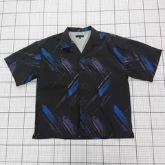 ◇ Θ Alfred Alex アルフレッドアレックス プリントデザイン 半袖 シャツ サイズＭ ブラック系 メンズ E  【1508260061520】のサムネイル