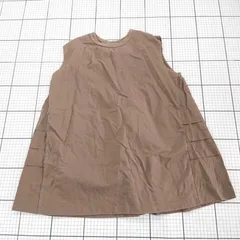 ◇ ⊂ Mila Owen ミラ オーウェン シンプル 切替 ノースリーブ Tシャツ カットソー サイズ1 モカ系 レディース E  【1508260063821】