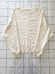 ◇ Θ アーバン リサーチ ドアーズ ドルマンスリーブ 長袖 リブニット カットソー サイズOne クリーム系 レディース E  【1508260063968】