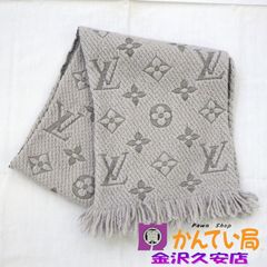 LOUIS VUITTON ルイヴィトン ロゴマニア マフラー M72242 灰 - メルカリ