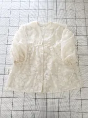 ◇ ⊂ who's who Chico フーズフーチコ 花柄 サイドリボン 長袖 シャツ サイズ表記なし クリーム系 レディース E  【1508260064897】