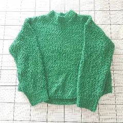 ◇ ⊆ nano universe ナノユニバース ハイネック 長袖 ニット サイズF グリーン系 レディース E  【1508260065283】