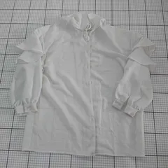 ◇ Θ JEANASIS ジーナシス フリル 長袖 シャツ サイズF ホワイト系 レディース E  【1508260065894】