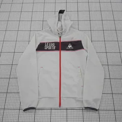 ◇ Θ le coq sportif ルコックスポルティフ ロゴ 長袖 ジャージ パーカー サイズM ホワイト系 レディース E  【1508260066778】