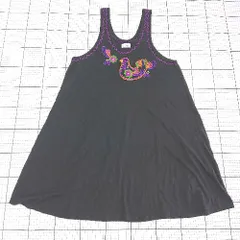 ◇ ⊂ titicaca チチカカ ニット刺繡 ノースリーブ ミニ ワンピース サイズF ブラック系 レディース E  【1508270001189】のサムネイル
