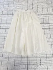 ◇ Θ URBAN RESEARCH アーバンリサーチ ナイロン混 クロップド丈 ワイド パンツ サイズ38 アイボリー系 レディース E  【1508270001158】