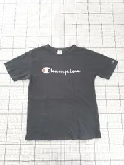 ◇ ⊂ Champion チャンピオン ロゴプリント 半袖 Tシャツ カットソー サイズL ブラック系 メンズ E  【1508270001899】