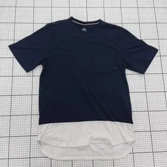 ◇ ⊂ NIKE ナイキ バイカラー 半袖 Tシャツ サイズL ネイビー ホワイト系 メンズ E  【1508270001745】