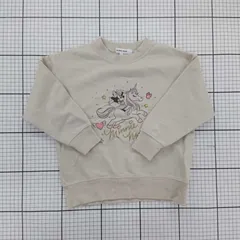 ◇ ⊇ GLOBAL WORK × disney キッズ 子供服 ミニーマウス 長袖 トレーナー サイズ110 ベージュ系 女の子 E  【1508270001950】