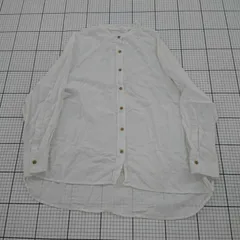 ◇ Θ CIAOPANIC TYPY チャオパニックティピー リネン混 長袖 バンドカラー シャツ サイズONE ホワイト系 レディース E  【1508270002506】