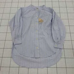 ◇ Θ 未使用 studio CLIP タグ付き ストライプ 長袖 アソート ロング シャツ サイズF ブルー系 マルチ レディース E  【1508270002551】