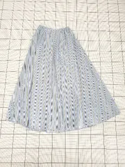 ◇ ⊂ エヌ ナチュラルビューティーベーシック ストライプ ロング フレア スカート サイズM ブルー系 マルチ レディース E  【1508270002780】