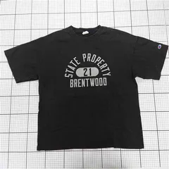 ◇ ⊂ Champion チャンピオン アーチロゴ 半袖 Tシャツ カットソー サイズL ブラック系 メンズ E  【1508270003299】
