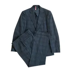 Z1578 BEAMS HEART ビームスハート スーツ セットアップ ダークグレー チェック柄 ウィンドペン 44