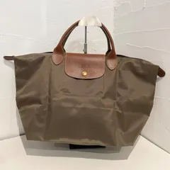 Longchamp ロンシャン ル プリアージュM トートバッグ ナイロン レザー エコバッグ グリーン W
