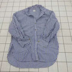 ◇ Θ Ungrid アングリッド ストライプ 長袖 シャツ サイズF ブルー系 レディース E  【1508270004128】