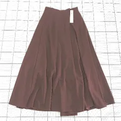 ◇ ⊇ 未使用 Andemiu アンデミュウ ロング丈 フレア スカート サイズF ブラウン レディース E  【1508270004746】