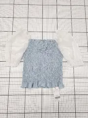 ◇ 未使用 Θ Rmine アールマイン ギンガムチェック柄 半袖 カットソー サイズF ブルー系 レディース E  【1508270005675】