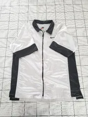 ◇ Θ NIKE ナイキ ジャージ 半袖 ジップアップ ブルゾン サイズM ホワイト系 メンズ E  【1508270005651】