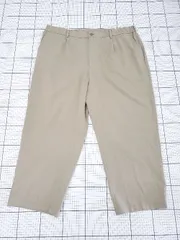 ◇ Θ ユニクロ 321-468743 タック ワイド パンツ サイズ4XL ベージュ系 メンズ E  【1508270005521】