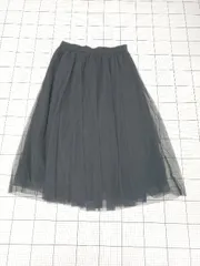 ◇ Θ GU ジーユー 222-349999 ロング丈 チュール スカート サイズXXL ブラック系 レディース E  【1508270005750】