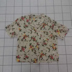 ◇ ⊂ UNITED ARROWS ユナイテッドアローズ 花柄 半袖 シャツ サイズ表記なし ライトベージュ系 レディース E  【1508270006344】