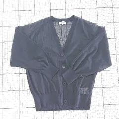 ◇ ⊂ INDIVI インディヴィ シアー 長袖 カーディガン サイズ38 ネイビー系 レディース E  【1508270006788】
