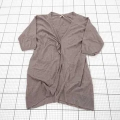 ◇ Θ SM2 サマンサ モスモス ロング丈 長袖 カーディガン サイズF モカ系 レディース E  【1508270007617】