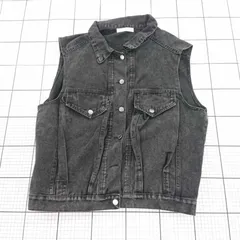 ◇ Θ SHEENA DEL RAY シーナデレイ コットン100％ デニム ベスト サイズ表記なし ブラック系 レディース E  【1508270007563】