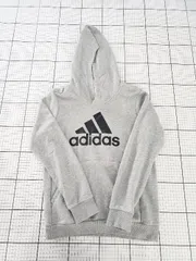 ◇ ⊇ adidas アディダス キッズ 子供服 スウェット 長袖 プルオーバーパーカー サイズ150 グレー系 男の子 E  【1508270009390】