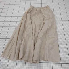 ◇ Θ Discoat ディスコート ウエストゴム ロング フレア スカート サイズF ベージュ系 レディース E  【1508270009277】