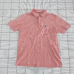 ◇ ⊂ BLACK&WHITE SPORTSWEAR ワンポイント刺繡 半袖 ポロシャツ サイズM ピンク系 メンズ E  【1508270009512】