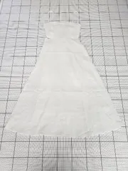 ◇ ⊂ 未使用 エムズエキサイト タグ付き ロング スリットポコポコキャミワンピース サイズF ホワイト レディース E  【1508270009741】