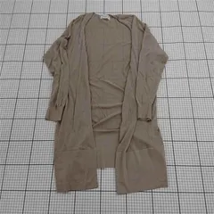 ◇ ⊂ OPAQUE.CLIP オペーク ドット クリップ シアー 長袖 ロング カーディガン サイズL ベージュ系 レディース E  【1508270010310】
