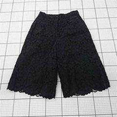 ◇ Θ コルテスワークス フラワーデザイン ハーフパンツ サイズ38 ブラック系 レディース E 【1508270010815】
