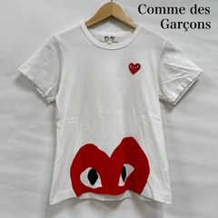 コムデギャルソン Tシャツ 水玉 ドット 赤ハート ホワイト 半袖 サイズXS コムデギャルソン Tシャツ 水玉 ドット 赤ハート ホワイト 半袖 サイズ
