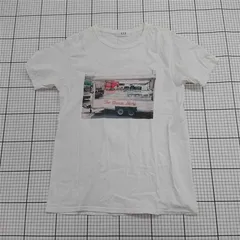 ◇ ⊂ ADAM ET ROPE' un アダムエロペ プリントデザイン 半袖 Tシャツ カットソー ホワイト系 レディース E  【1508270010624】