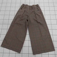 ◇ Θ THE SHOP TK ボタンデザイン ワイドパンツ サイズＭ ブラウン系 レディース E  【1508270011263】